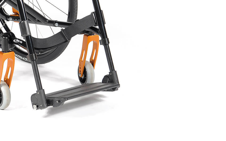 Flip up footboard